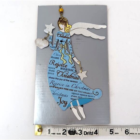 Rejoice In Christmas Angel Ornament Sunset Vista Designs Metal NEW NWT - Picture 6 of 7